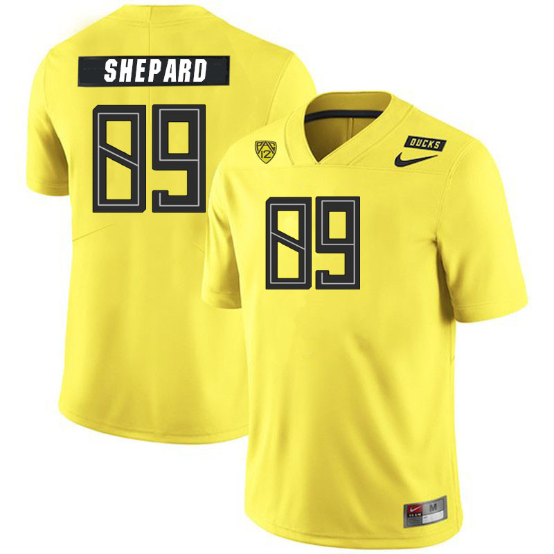 Men #89 Landen Shepard Oregon Ducks College Football Jerseys Stitched Sale-Yellow